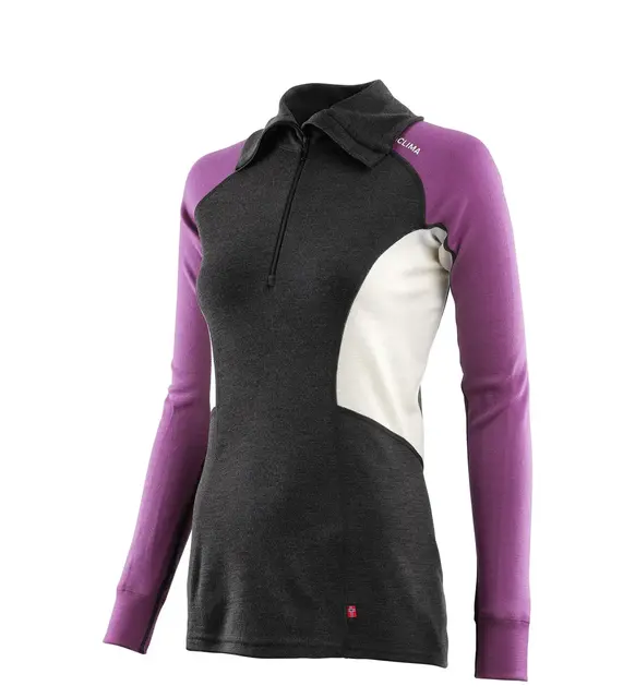 WarmWool Polo W's Marengo/Sunset Purple/Nature L 