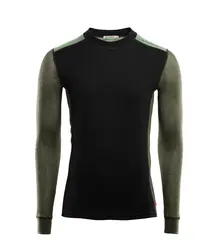 WoolNet Hybrid Crew neck Man S Jet Black / Olive N