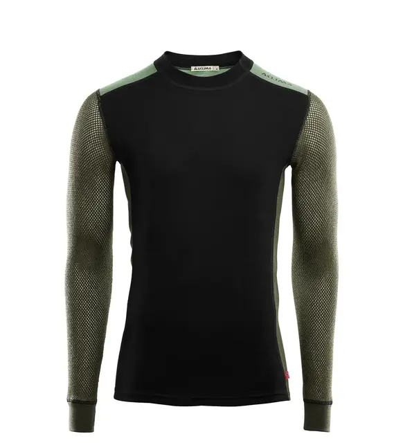WoolNet Hybrid Crew neck Man S Jet Black / Olive N 