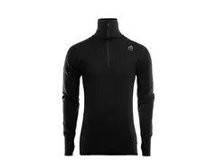 DoubleWool Polo Shirt zip, Man XL Jet Black/Marengo