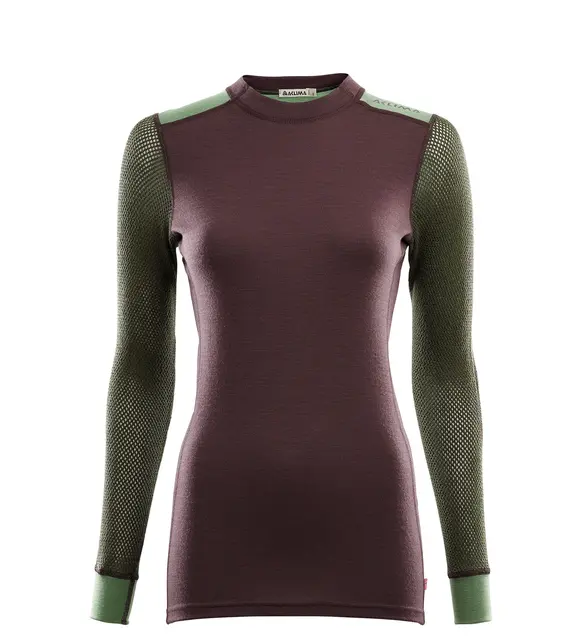 WoolNet Hybrid Crewneck Fudge/Dill/OliveNight- S 