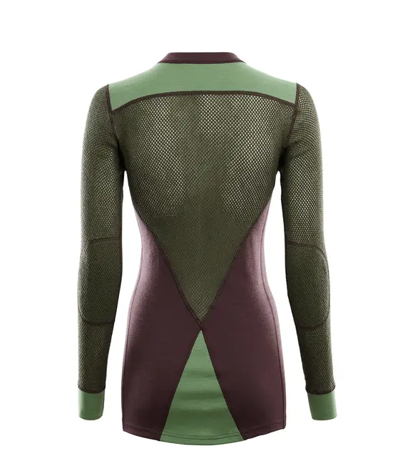WoolNet Hybrid Crewneck Fudge/Dill/OliveNight- S 