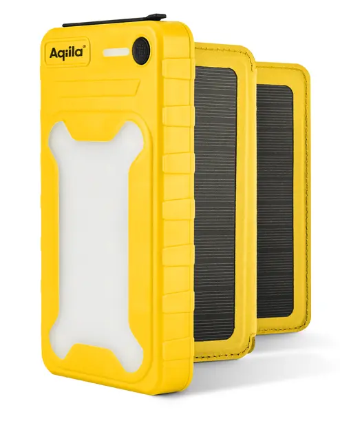 Aqiila Powerbird BS10 Solcelle powerbank 10000mAh - Lys 