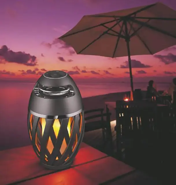 Flammelampe m/Bluetooth høyttaler 