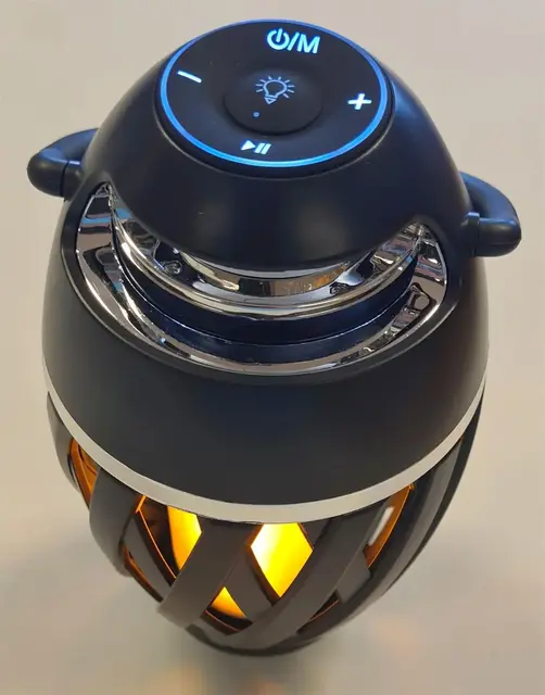 Flammelampe m/Bluetooth høyttaler 