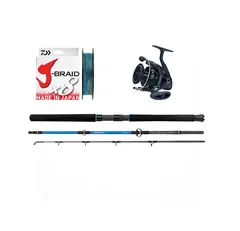 Daiwa Havfiske Kombo m/snøre BG 5000 + KENZAKI PILK 6'6" 200-500g 3PC