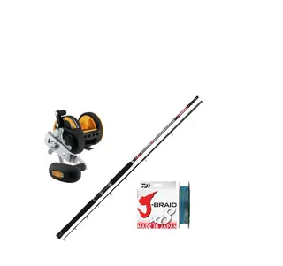 Daiwa Havfiske Kombo m/snøre Seagate 40H+SEAHUNTER Z 6'6" 2pc 60lb