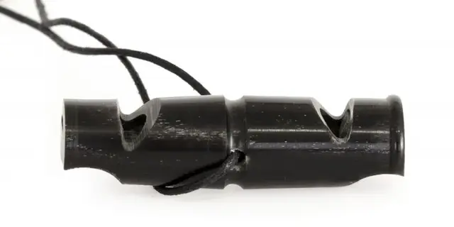 Fløyte m/2 toner svart 7,1cm 