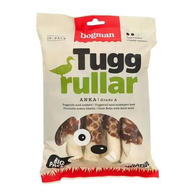 Tyggruller med and 10p Hvit M 17,5cm 