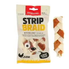 Chicken strip braid 3p Hvit S 12,5cm