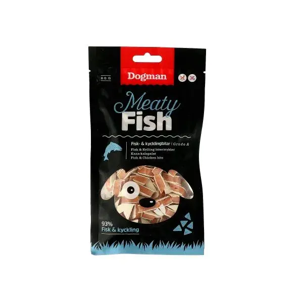 Fisk og kyllingbiter 80g 