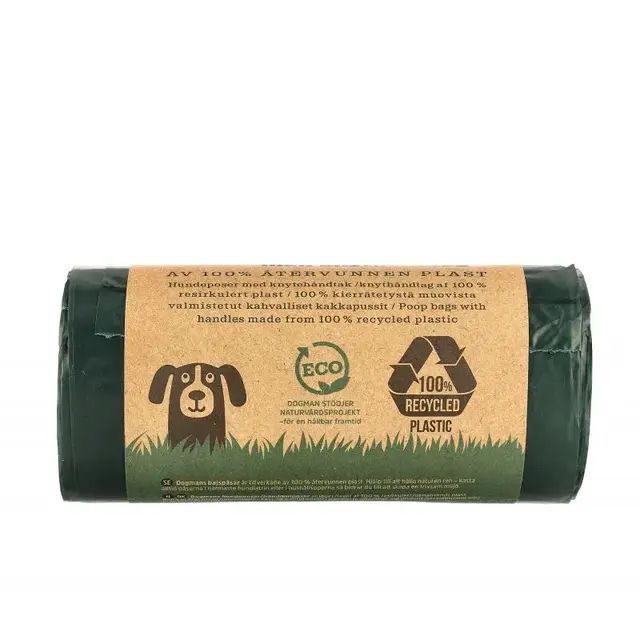 Hundeposer 100% resirkulert plast 60pk Grønn 