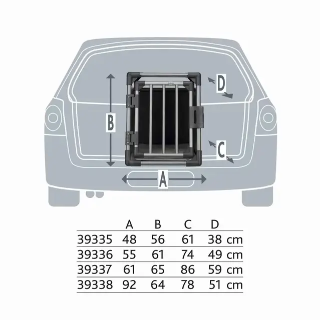 Transportbur Aluminium M/L 61x86/59x65cm 