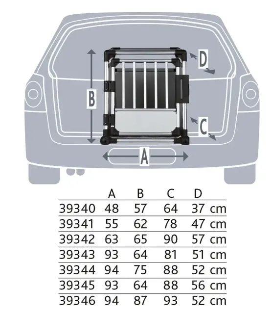 Transportbur Aluminium 93x81/51x64cm 