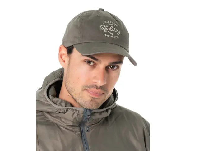 Fly Fishing Dad Cap - Forest Grey 