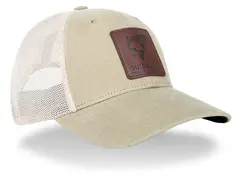 The Salmon Trucker Cap Khaki/Ivory Mid Profile - Stretch Fit