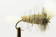 Bomber Gray (Cigar Bomber) 6 White Tail-Brown Hackle