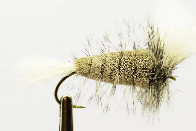 Bomber Gray (Cigar Bomber) 6 White Tail-Brown Hackle 