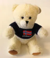 Isbjørn hvit 17cm Souvenir/kosedyr 