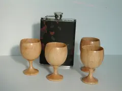 Drammeglass i tre p&#229; stett, 4 stk