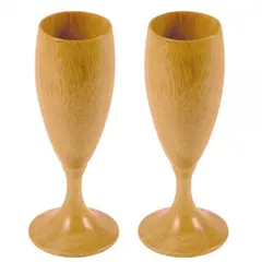 Vin/Champagne glass i tre p&#229; stett, 2 stk