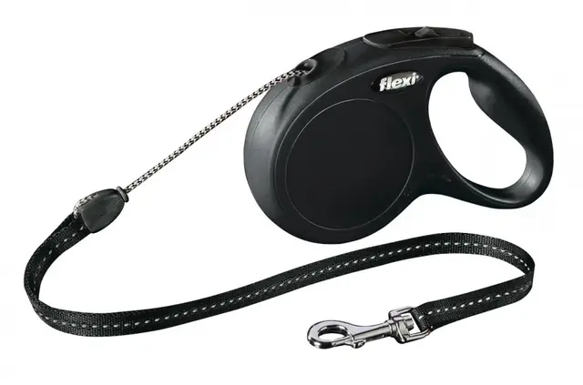 Flexi New Classic Cord M, 8 meter, Svart 