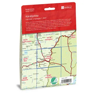 Kart 10171 Karasjohka 1:50 000