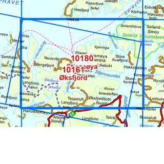 Kart 10180 Stjernøya 1:50 000