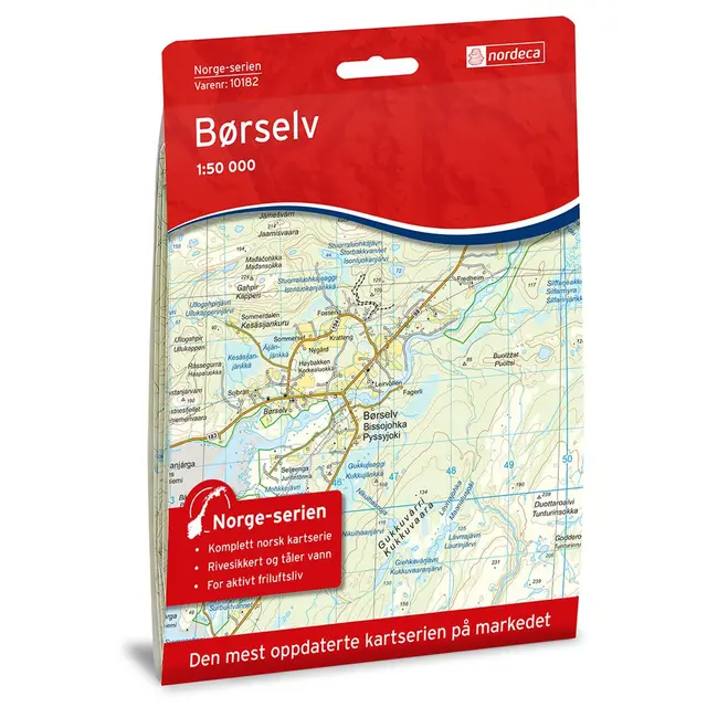 Kart 10182 Børselv 1:50 000 
