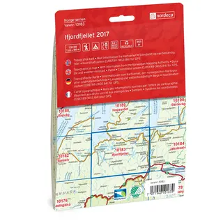 Kart 10183 Ifjordfjellet 1:50 000