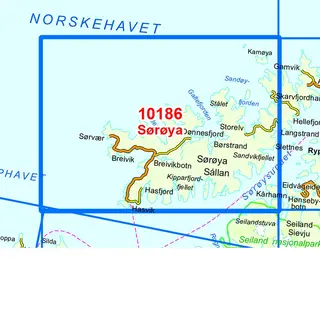 Kart 10186 Sørøya 1:50 000