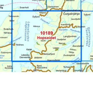 Kart 10189 Hopseidet 1:50 000