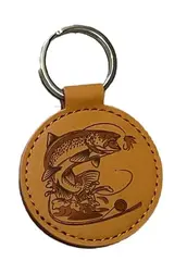 Nøkkelringer i lær Laks