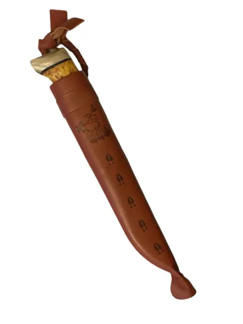 Kniv med tre og reinhorn 