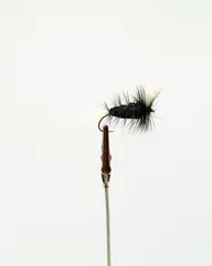 Bomber Black (Wolff) White Tail-Black Hackle