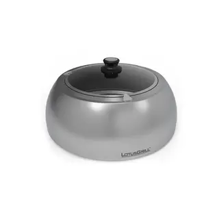 Grillokk i rustfritt stål og glass m/termometer til Classic