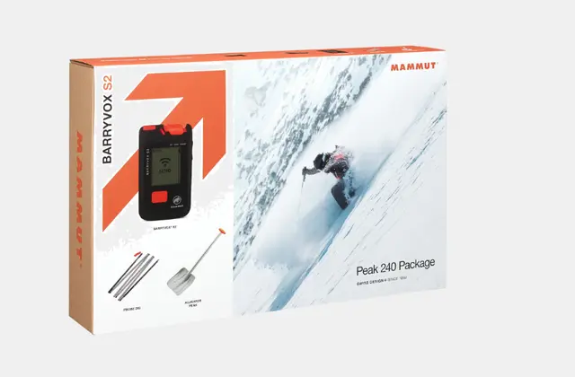 Barryvox 2 Peak 240 Package komplett skredpakke: Søker,stang & spade 