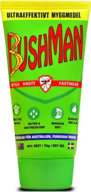 Bushman Drygel, 40% DEET drygel 75ml 