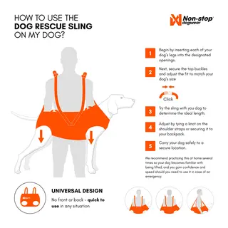 Dog rescue sling