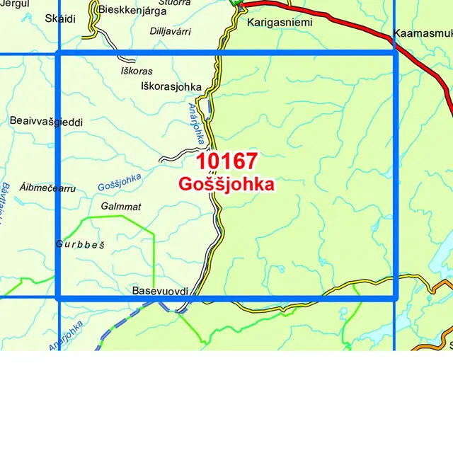 Norge-serien GOSSJOHKA 1:50000 
