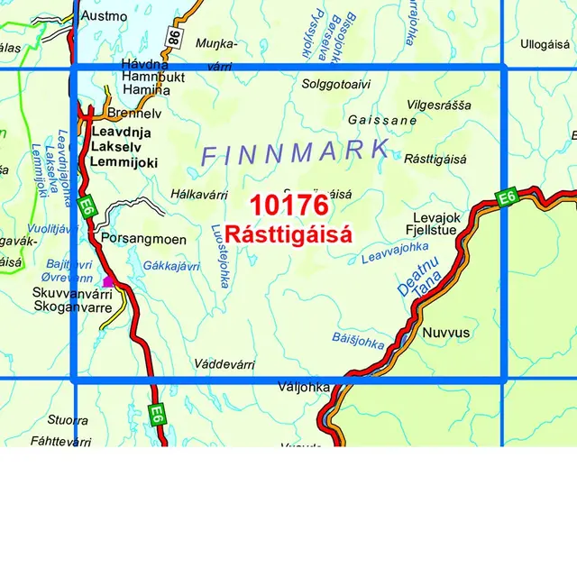 Norge-serien RASTTIGAISA 1:50000 