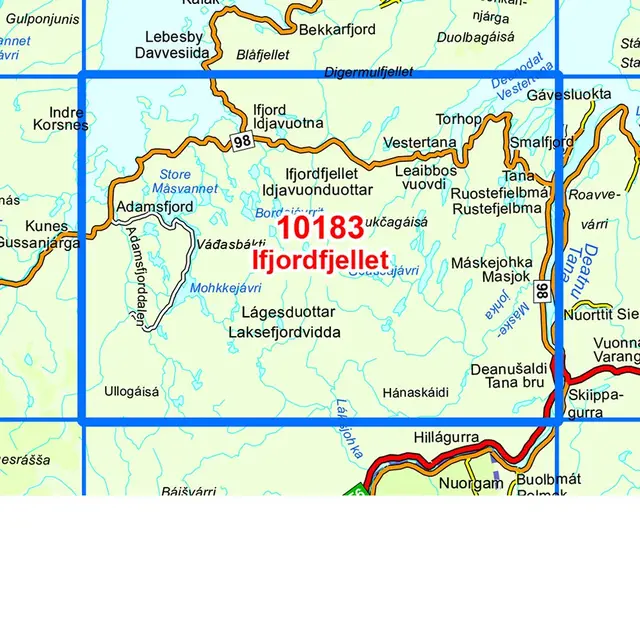 Norge-serien IFJORDFJELLET 1:50000 