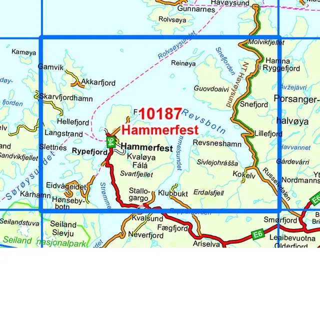 Norge-serien HAMMERFEST 1:50000 