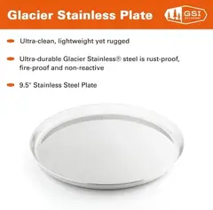 GSI tallerken rusfritt stål Glacier stainless steel