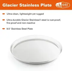 GSI tallerken rusfritt st&#229;l Glacier stainless steel