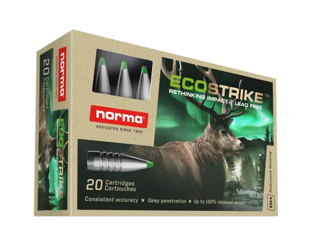 Norma Ecostrike 308 165gr / 10,7g Blyfri Kobberkule 