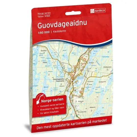 Kart 10165 Guovdageaidnu 1:50 000 