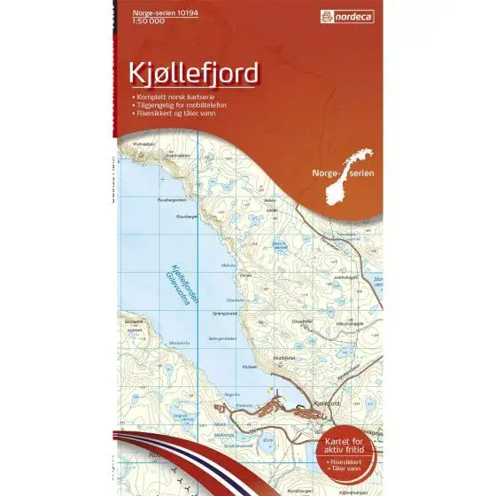 Kart 10194 Kjøllefjord 1:50 000 