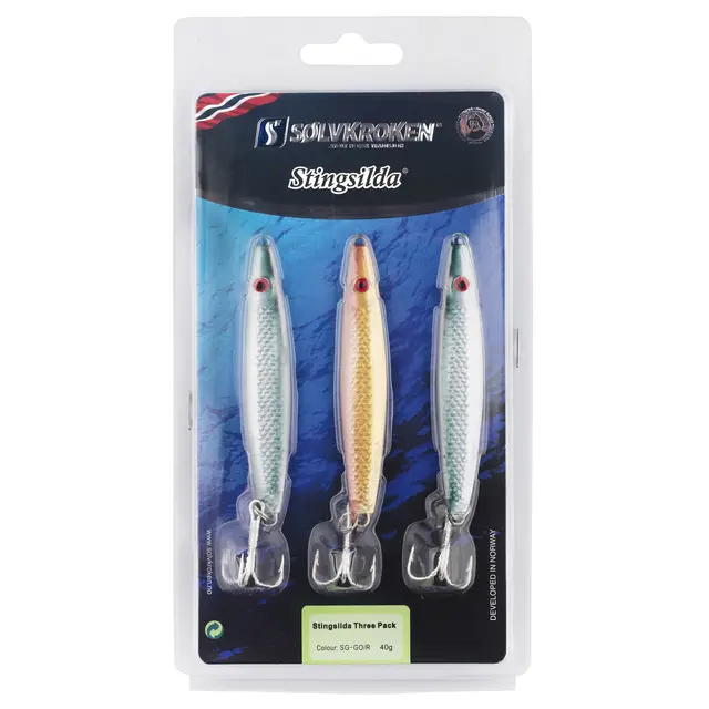 STINGSILDA SJØFISKE 3-PAK 18G S/G , S/G , GO/R   67 mm 