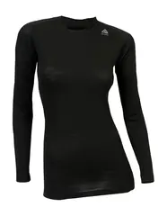 Aclima LightWool Crew Neck shirt, Woman Jet Black - XS